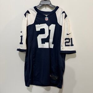 NFL Men's Navy and White Jersey Ezekiel Elliott 21 Dallas Cowboys